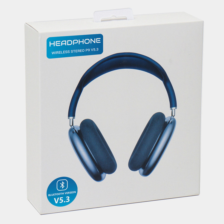 هدفون بلوتوثی مدل HEADPHONE WIRELESS STEREO P9 V5.3 بدون نویز کنسلینگ، درگاه شارژ USB Type-C، با قابلیت اتصال به 2 دستگاه همزمان، دارای باتری قابل شارژ، اتصال دوگانه (بیسیم و )، دارای نشانگر LED، دارای شیار کارت حافظه
